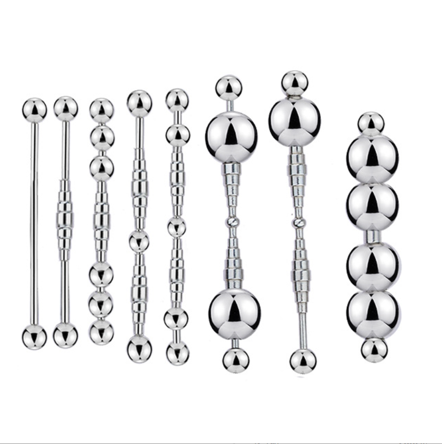 8 Pcs Stainless Steel Urethral Dilators Training Set Catheter Sounds Penis Plug for Men