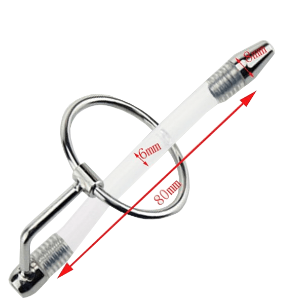 Steel Catheter and Hollow Silicone Urethral Sound