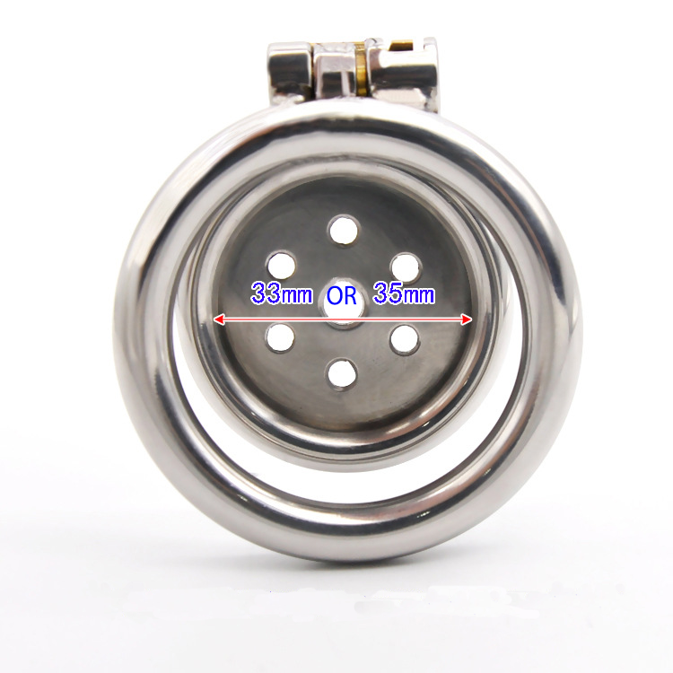 Tiny Metal Flat Chastity Cage-1.57 Inches