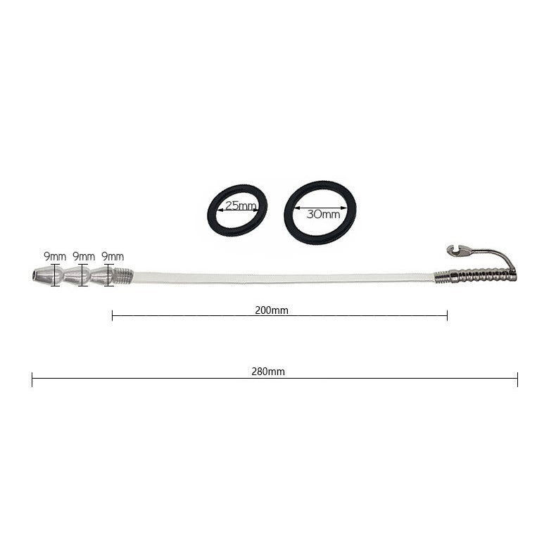 Urethral Sound Hollow Urethral Plug Silicone Probe Tube Urinary Dilator Urethra Prostate Masturbation Rod