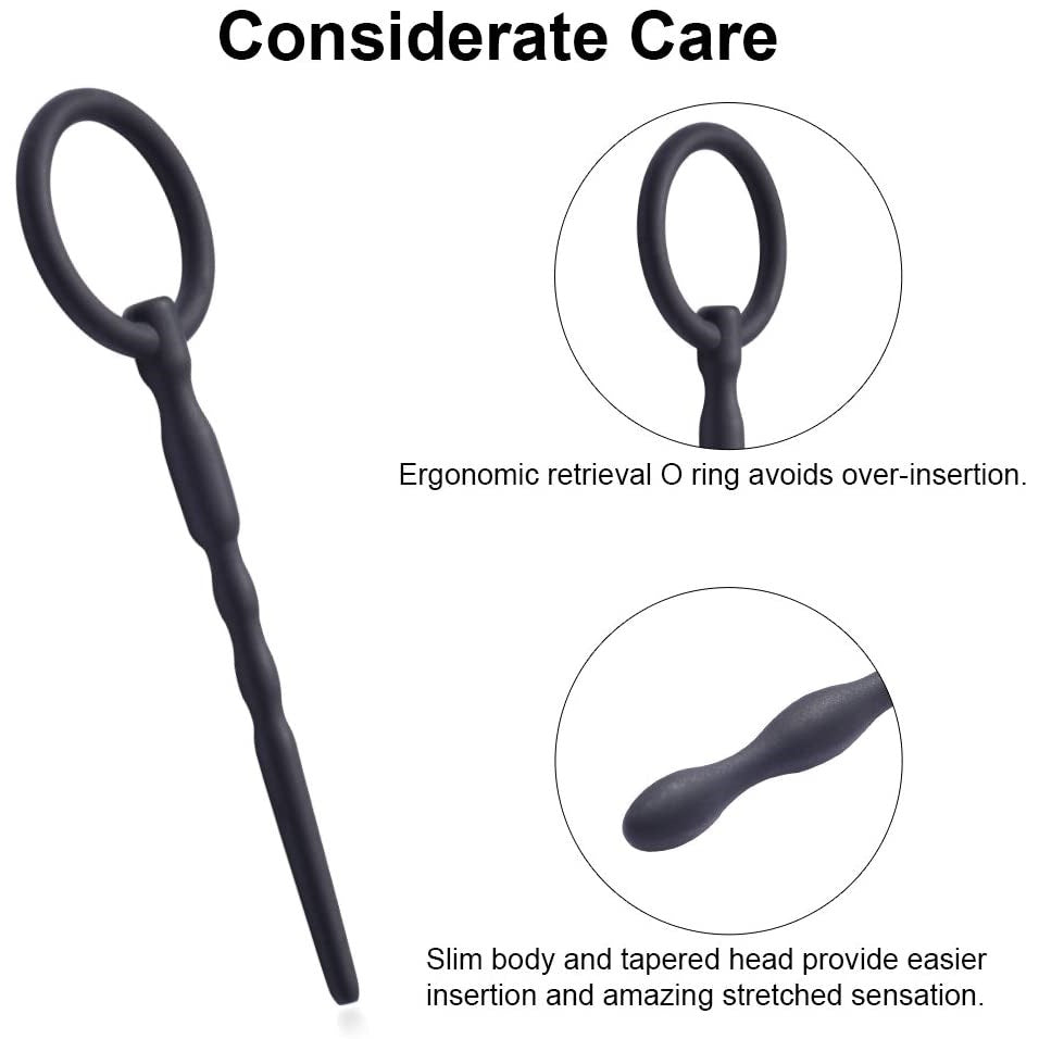 Urethral Sounds 4 Pcs Set Silicone Plug Beads Urethral with Different Size