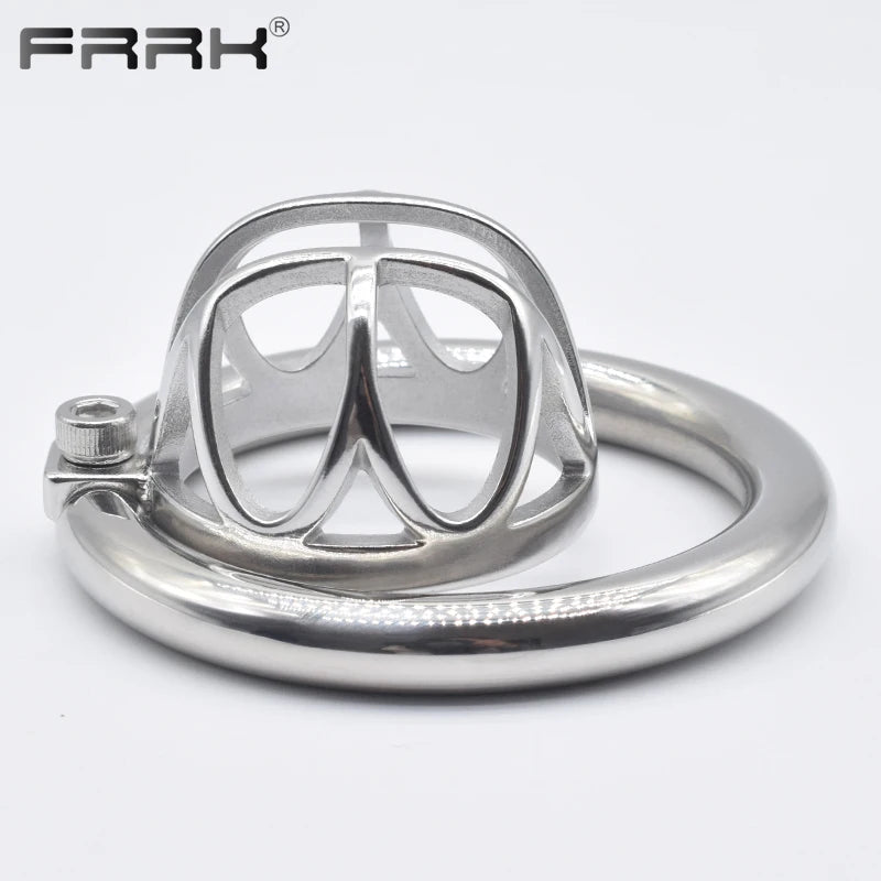 Compact Discreet Chastity Cage: Premium Mini Stainless Steel for Men