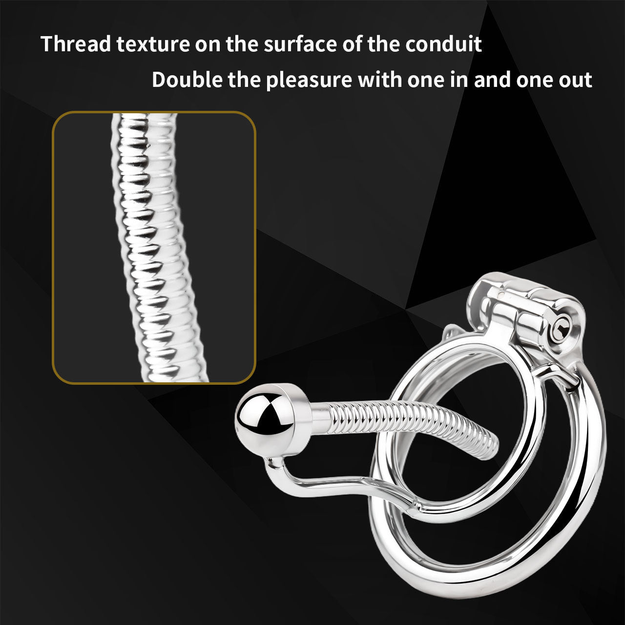 Metal stainless steel horse's eye stick anti-escape inverted chastity cage can urinate with urine blocking sex toys.
