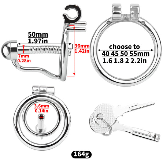 Metal stainless steel horse's eye stick anti-escape inverted chastity cage can urinate with urine blocking sex toys.