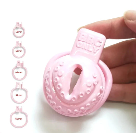 Octopus Pussy Vagina Chastity Cage with Stealth Lock Ring