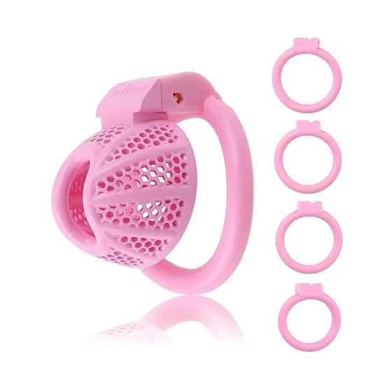 small pink chastity cage