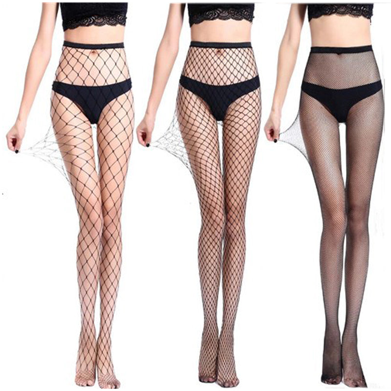 Sexy Fishnet Pantyhose Stocking Thigh High Lace Mesh Hollow Out Oil Shiny Pantyhose