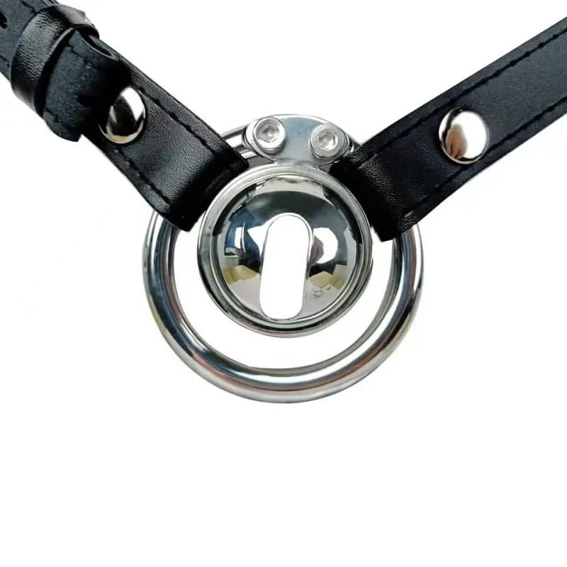 Small Anti-Slip Chastity Device with Stainless Steel Cage and Ring