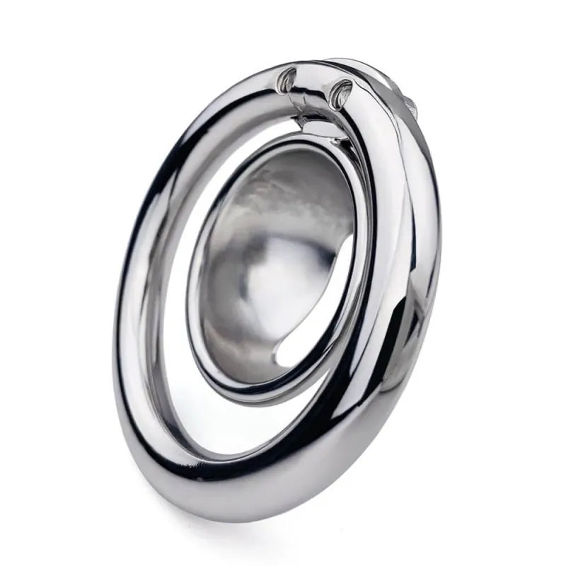 Small Anti-Slip Chastity Device with Stainless Steel Cage and Ring