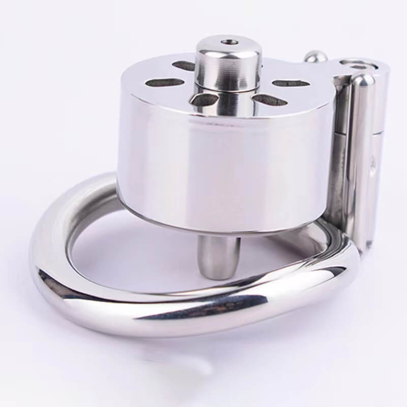 Stainless Steel Chastity Cage with Urethral Plug and Discreet Packaging