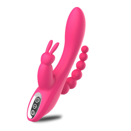 3 in 1 G-Spot Rabbit Anal Dildo Vibrator Adult Sex Toys