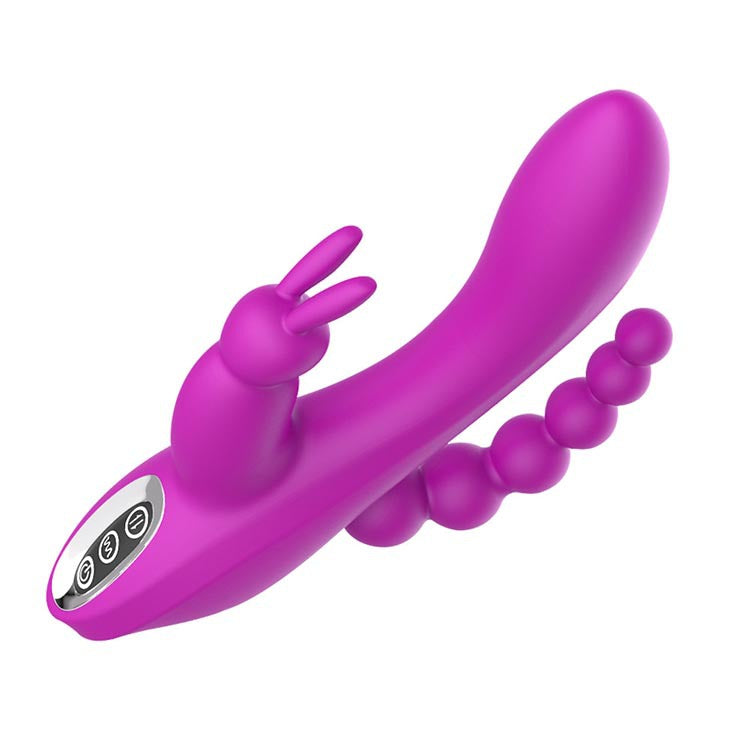 3 in 1 G-Spot Rabbit Anal Dildo Vibrator Adult Sex Toys