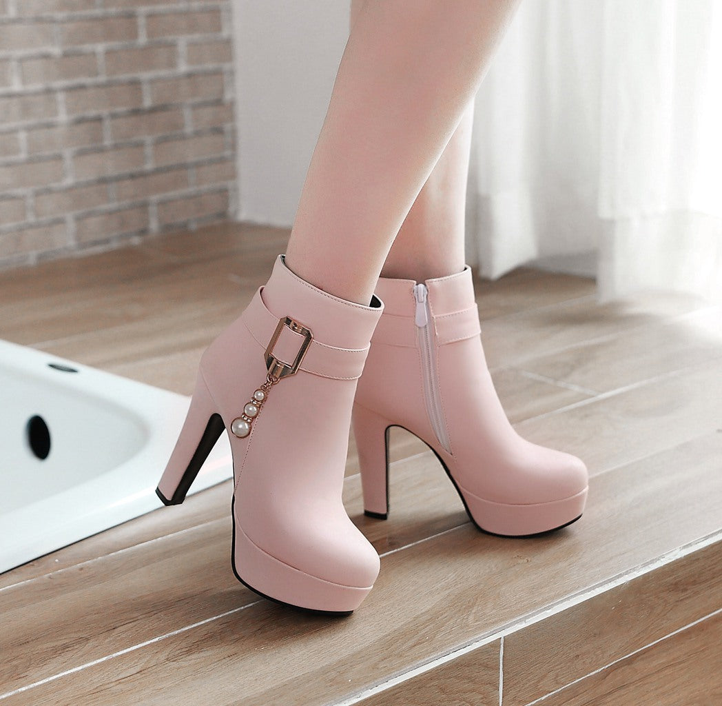 Sissy Fashion Ankle Platform Boots