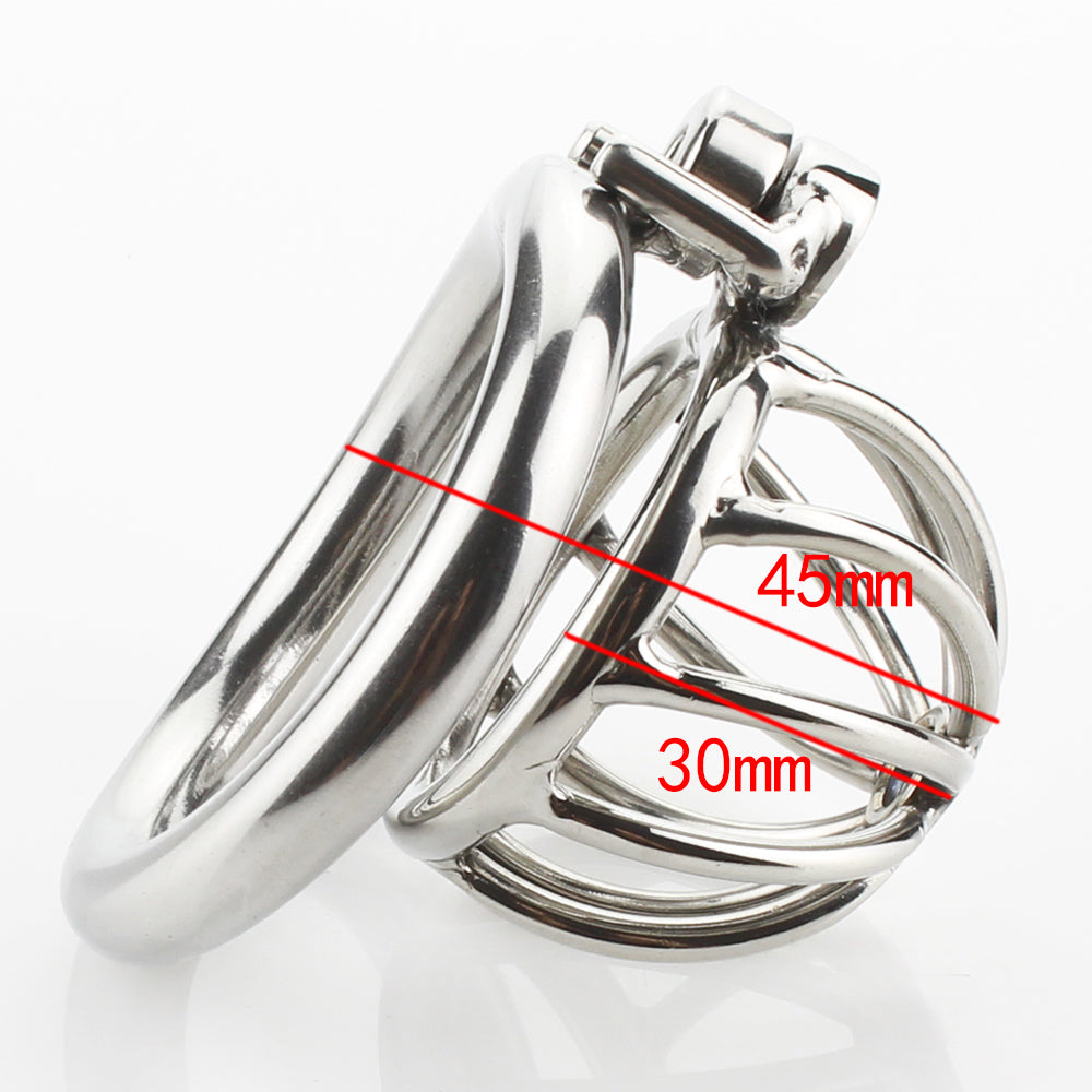 CX087 Small Metal TWISTED CHASTITY DEVICE 1.77 INCHES LONG