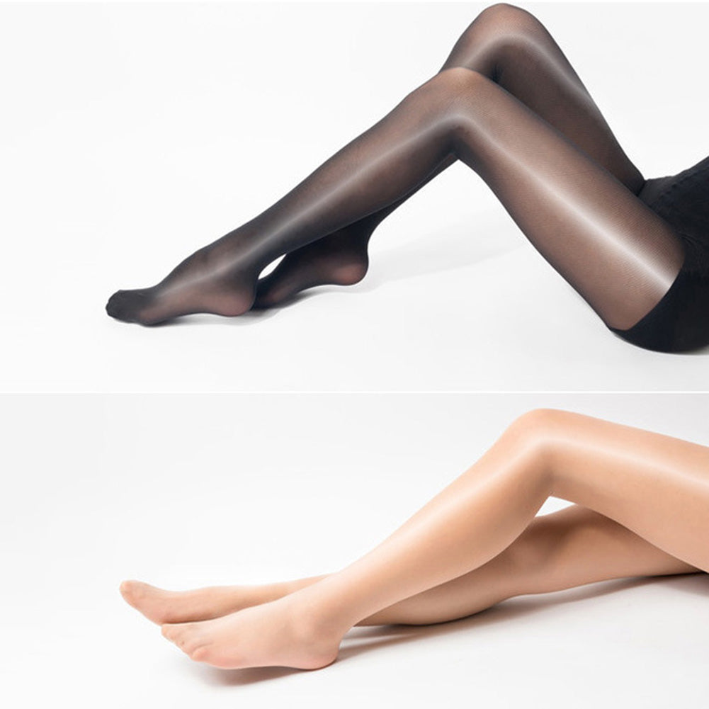Sexy Oil Open Crotch Shiny Tights Elastic Magical Stockings Glitter Pantyhose