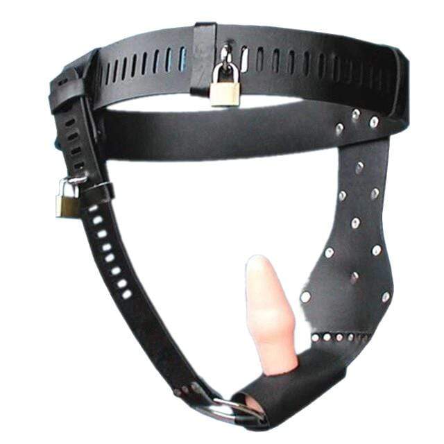 Adjustable PU Leather Female Chastity Belt
