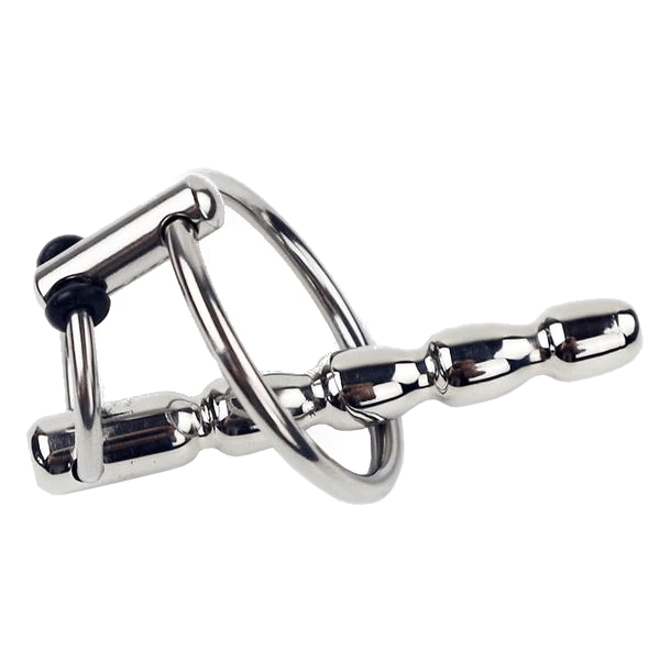 Beaded Dual-Ring Hollow Urethral Sound