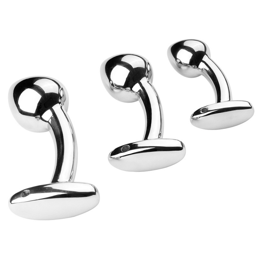 Stainless Steel Bend Anal Butt Plugs