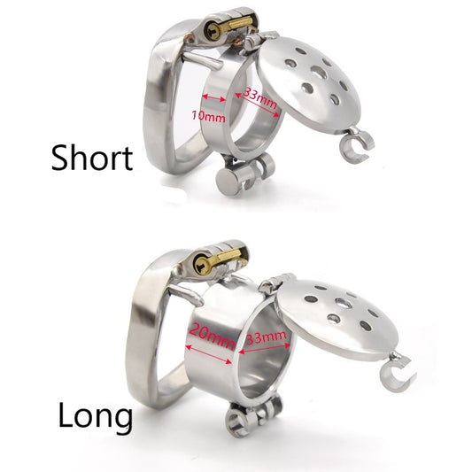 CX126 Double Lock Detachable Stainless Steel Chastity Cage