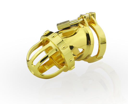 CX134 Gold Chastity Cage 2.75 Inches Long