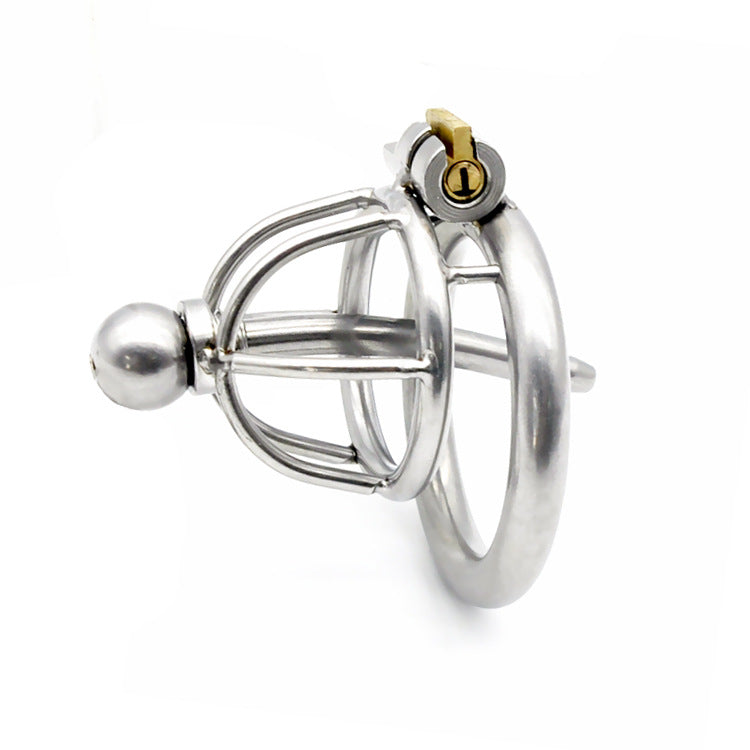 CX142 Stainless Steel Chastity Device with Metal Catheter