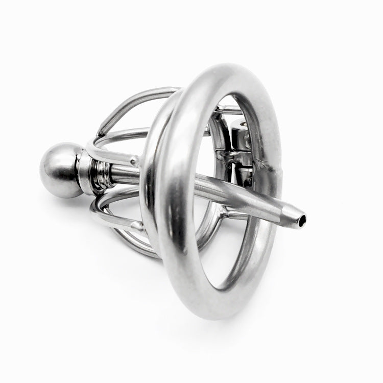 CX142 Stainless Steel Chastity Device with Metal Catheter