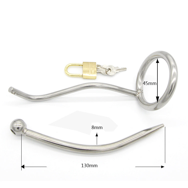 CX149 Metal Chastity Cage with Urethral Sounds
