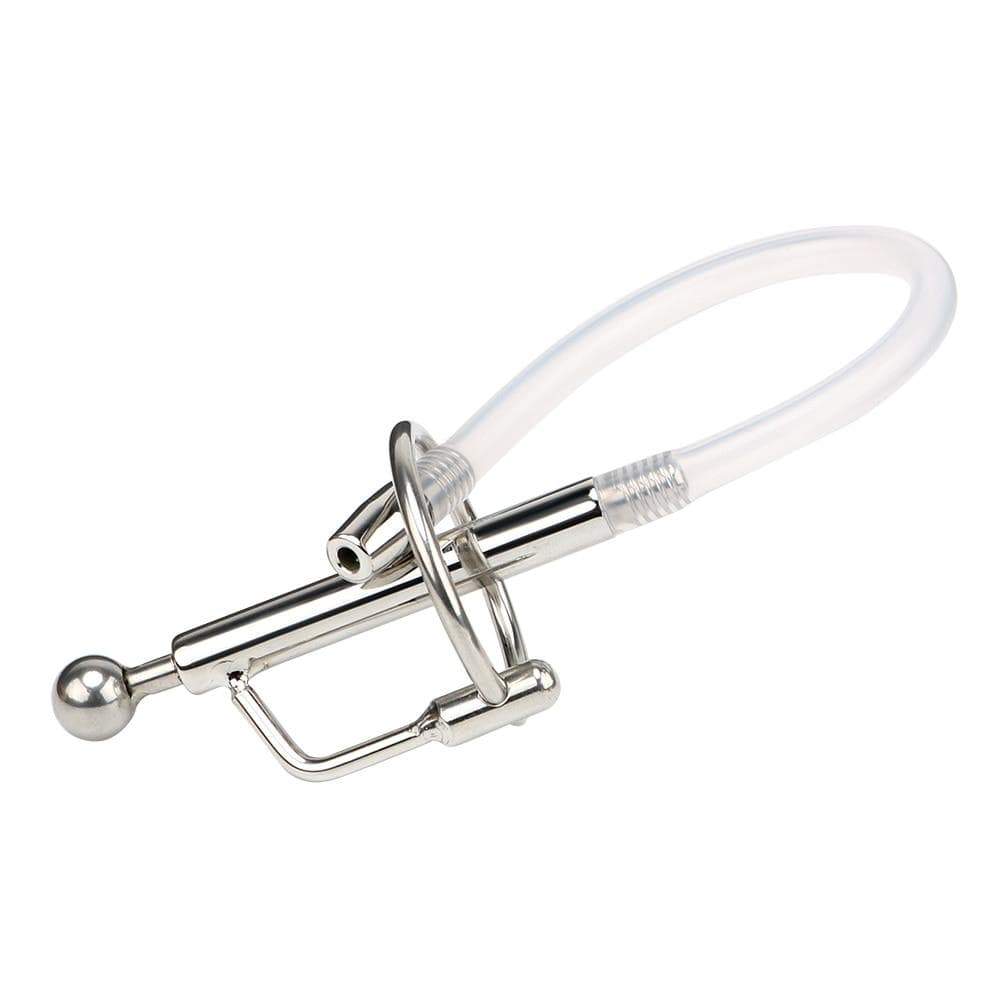 Hollow Stainless Steel and Rubber Catheter Penis Plug