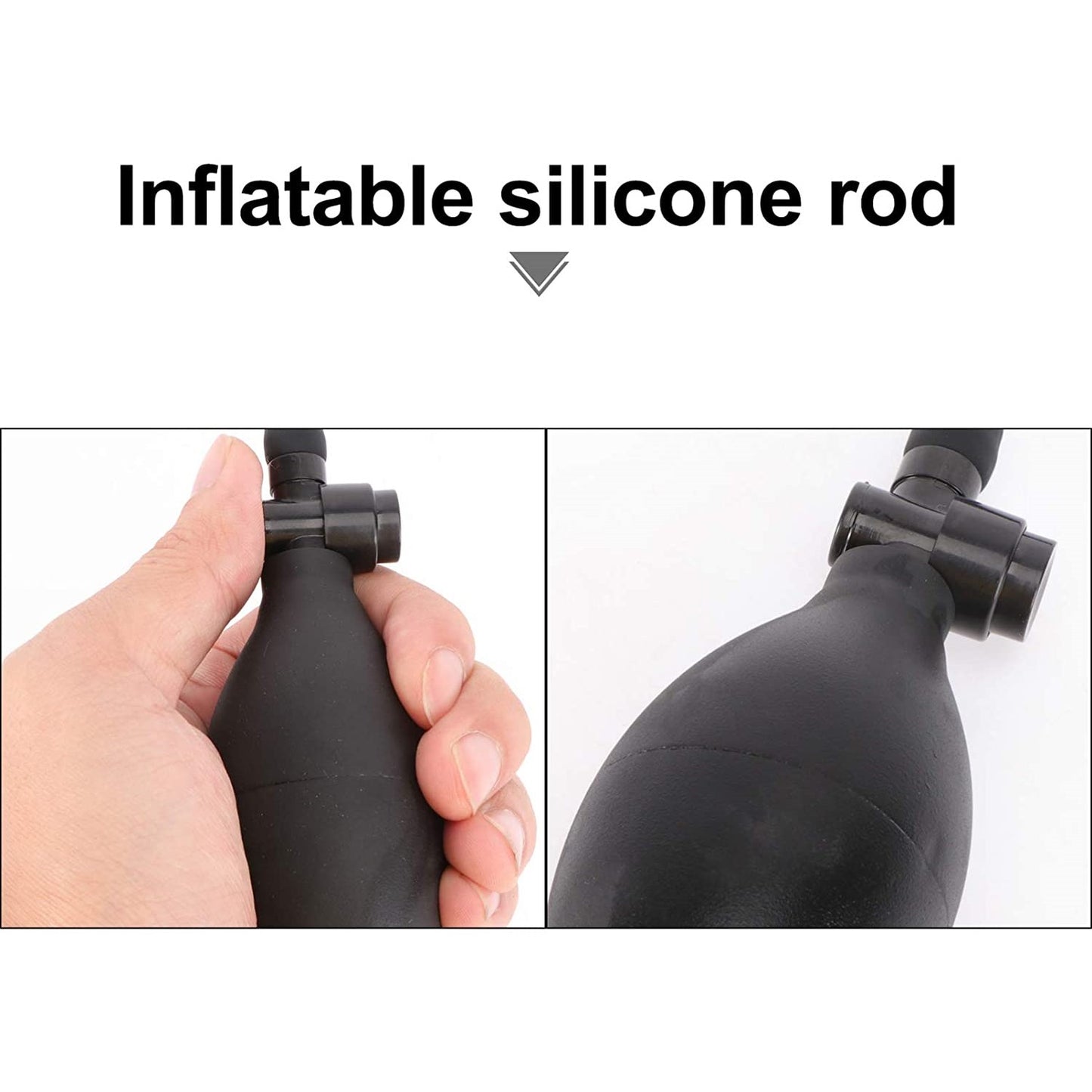 Inflatable Beaded Silicone Urethral Sound Dilator Stretching Pro-ostate Stimulatoor Massager