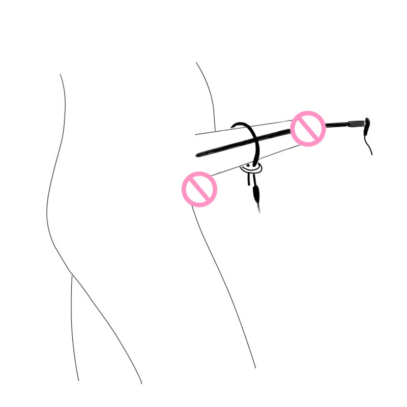 Male Silicone Urethral Stimulation Tube Electric Shock Urethral Catheter Adult Sex Toys