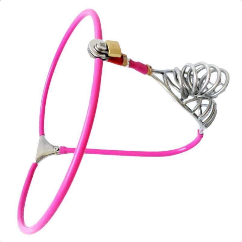 Pink Chastity  Belt 23 inches to 43 inches Waistline