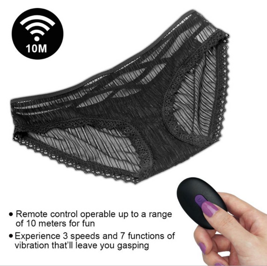 Rechargeable Remote Control Egg Vibrator with Lace Panty