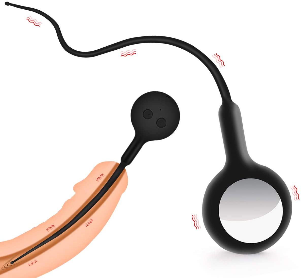 Silicone Soft 7 Speeds Vibrating Urethral Sounds Dilator Horse Penis Stimulation Stick
