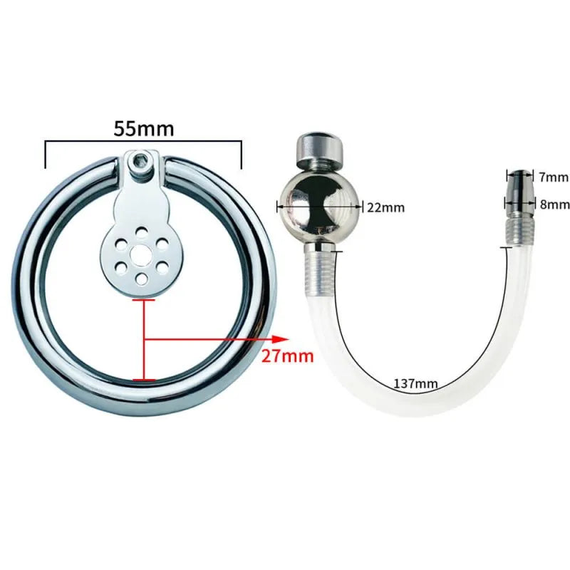 Ultimate Male Restraint and Control with Inverted Negative Pressure Flat Chastity Device