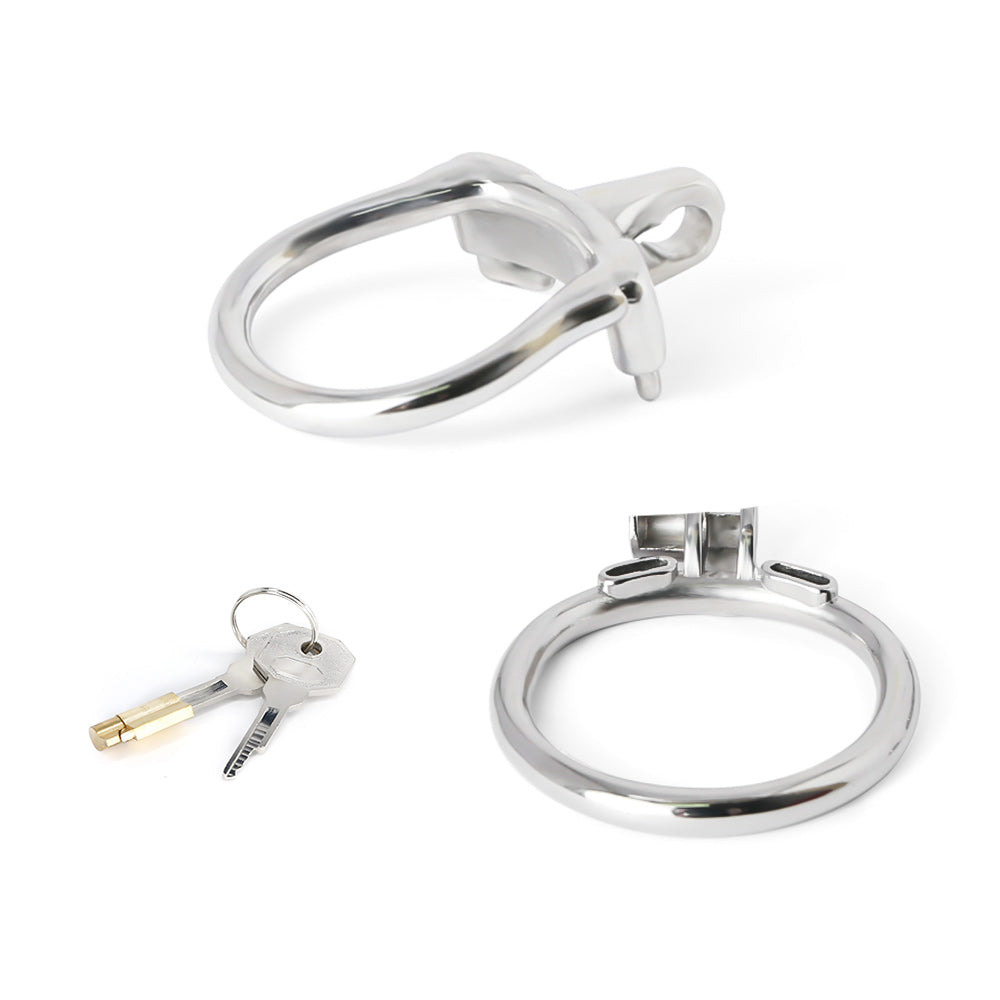 Stainless Steel MAMBA-ZERO Cock Cage Male Chastity Device Belt Penis Ring Cock Ring