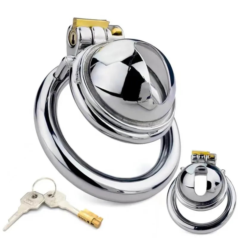 Experience Ultimate Control: Stainless Steel Small Male Chastity Cage