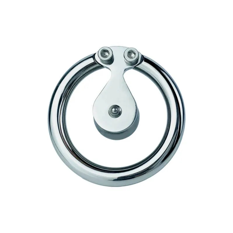 Inverted Chastity Device - Flat Steel Cage with Massage Ball