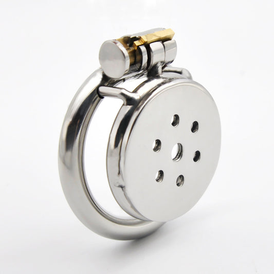 Tiny Metal Flat Chastity Cage-1.57 Inches