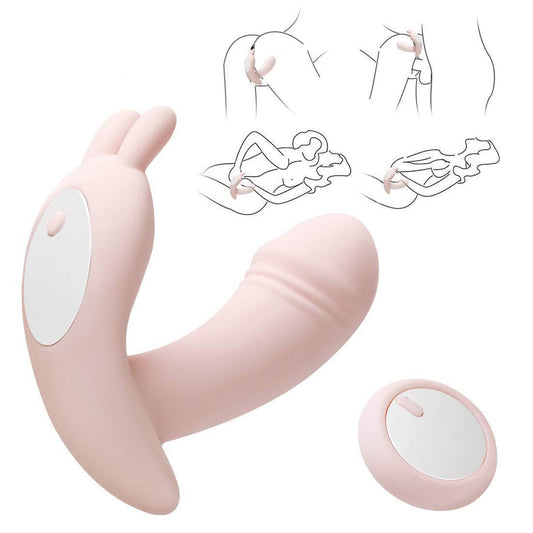 Wearable Wireless Remote Control Clitoral G-Spot Sucking Rabbit Vibrator